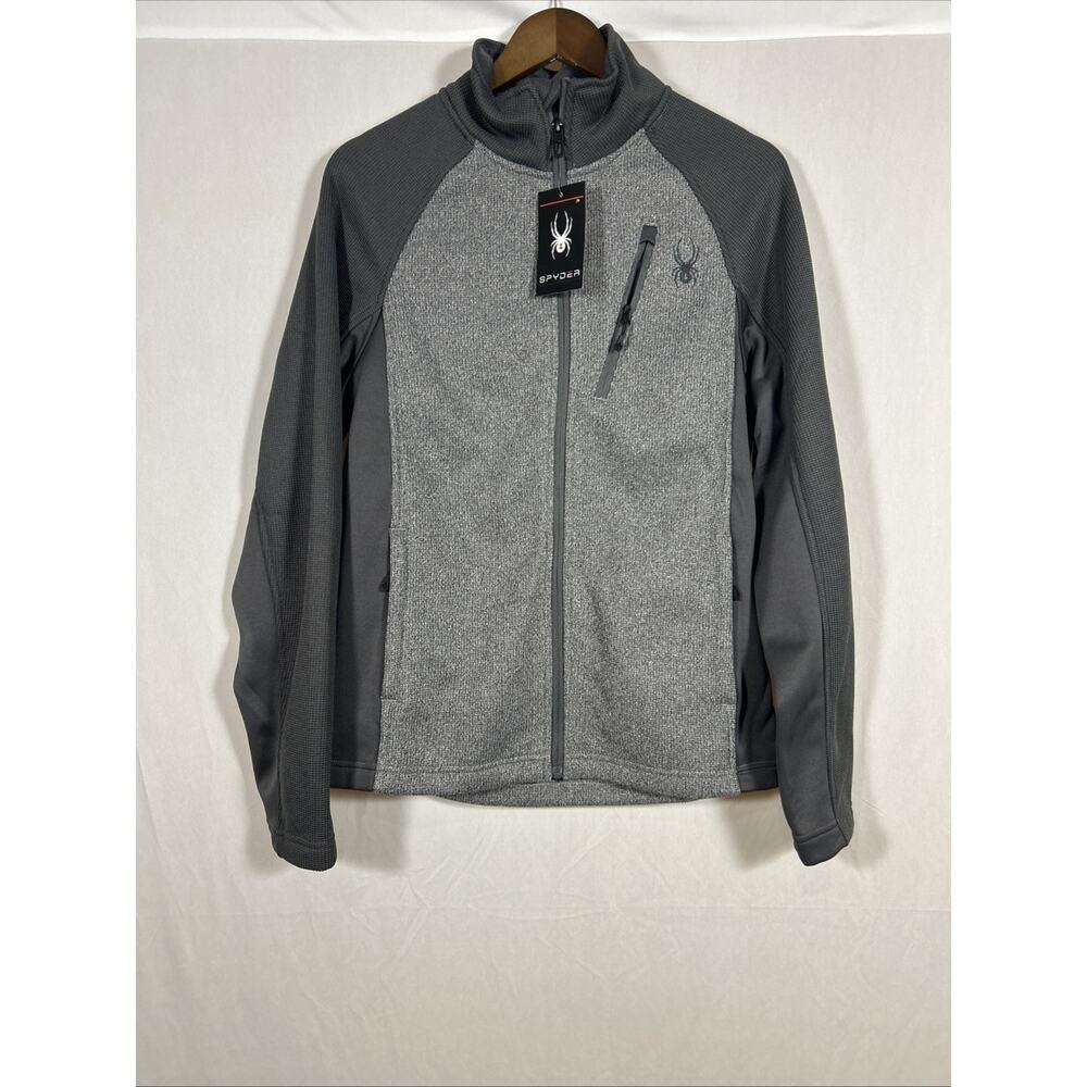 Spyder Full Zip Jacket Men’s Medium Gray Performance Athletic NWT